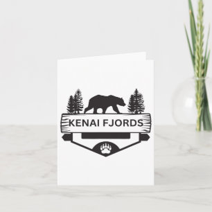 Cartão Kenai Fjords Alaska Willife Bear Camping S