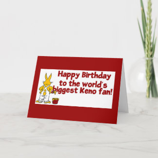 Cartão Keno cards: Happy Birthday Keno Fan