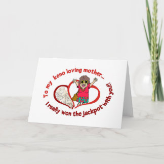 Cartão Keno cards: message to my Keno loving mother