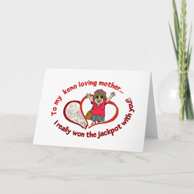 Cartão Keno cards: message to my Keno loving mother (Frente)