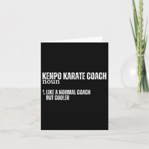 Cartão Kenpo Karate Coach Definition Engraçado Americano 