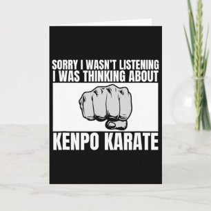 Cartão Kenpo Karate, desculpe por não estar ouvindo o eng
