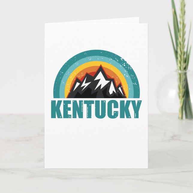 Cartão Kentucky Retro Sunset dá presentes aos Estados Ame (Frente)
