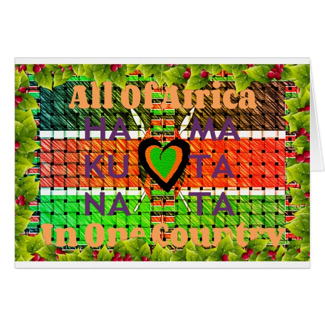 Cartão Kenya Hakuna Matata (Frente Horizontal)