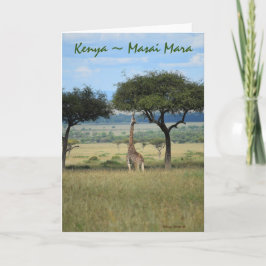 Cartão Kenya Masai Mara Giraffe
