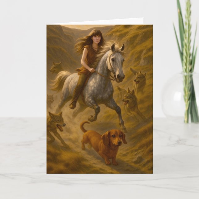 Cartão Kermie, Nellie e Charlie andando nos casais (Frente)