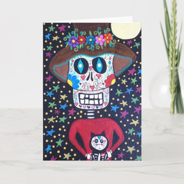 Cartão Kerri Ambrosino Art Card Day of The Dead (Frente)