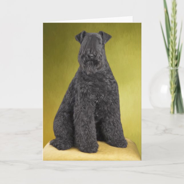 Cartão Kerry Blue Terrier Greeting Card (Frente)
