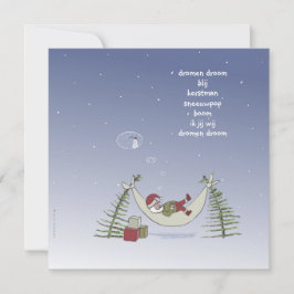 Cartão kerstman in hangmat