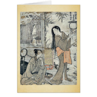 Cartão Kesa Gozen do período de Heian por Torii, Kiyonaga