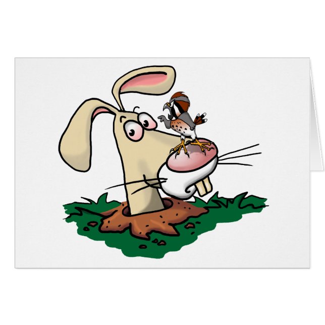 Cartão Kestrel e Rabbit (Frente Horizontal)