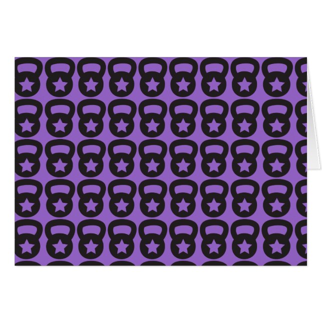 Cartão Kettlebell com uma estrela vazia (Frente Horizontal)