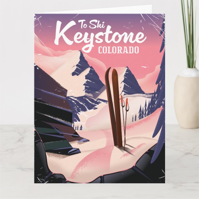 Cartão Keystone para esquiar (Frente)