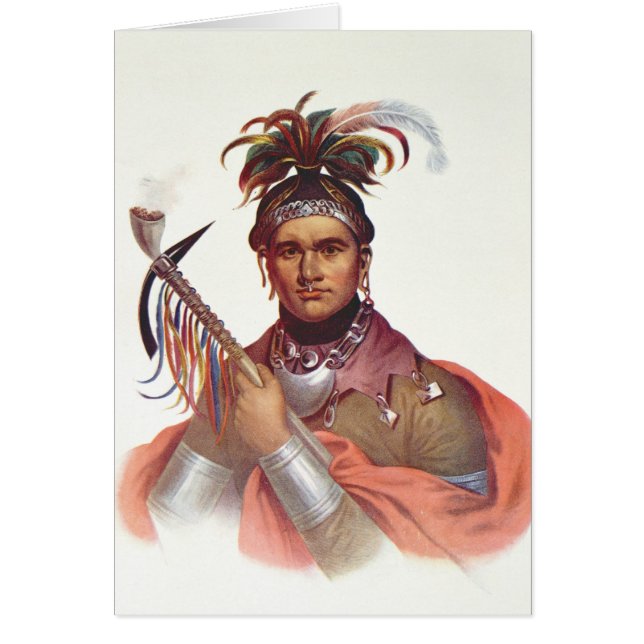 Cartão Ki-Em-Twog-KY ou "Complanter", um chefe do Seneca (Frente)