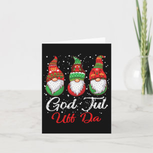 Cartão Ki God Jul Uff Da Swedish Feliz Natal Gnomo Co
