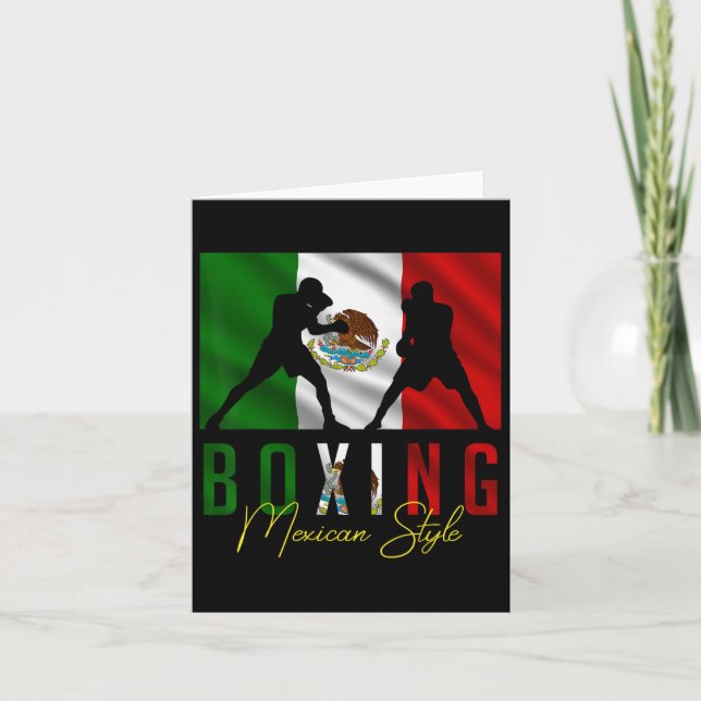 Cartão Kickbo Gritante Mexicano de Boxing Humoroso (Frente)