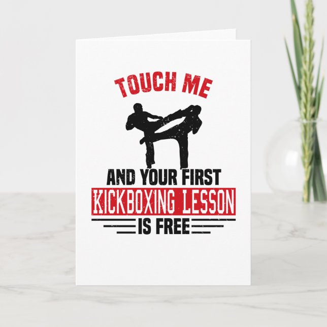 Cartão Kickboxer Artes Marciais do Kickboxer Sparing (Frente)