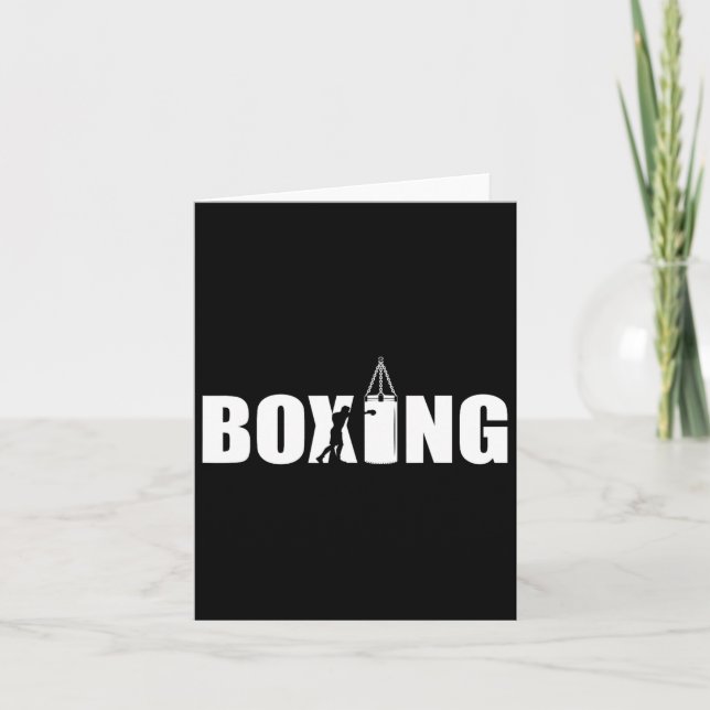 Cartão Kickboxer Kickboxer do Boxer do Lover para Boxer E (Frente)