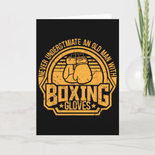Cartão Kickboxer Kickboxing Boxer Boxe Design Vintage