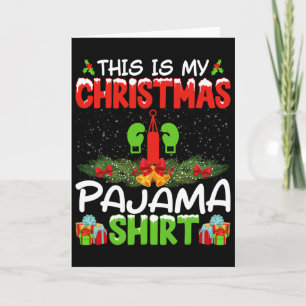 Cartão Kickboxer Kickboxing Xmas Camisa de Pijama Natal H