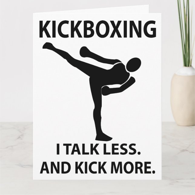 Cartão Kickboxing Artes Marciais Lutador Kickboxing  (Frente)