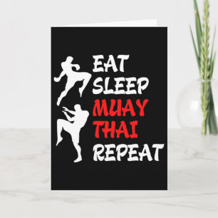 Cartão Kickboxing Boxe Tailandesa Comer Dormir Muay Thai