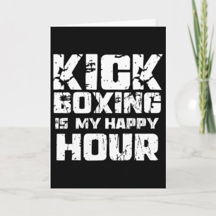 Cartão Kickboxing É Minha Hora Feliz Mulheres Fofo Engraç