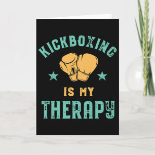 Cartão Kickboxing É Minha Terapia Sarcástico Divertido Bo