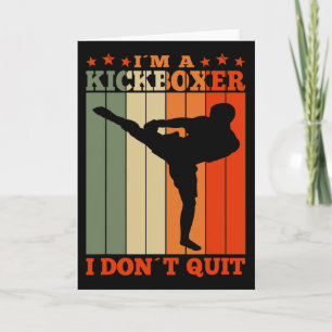 Cartão Kickboxing Eu Sou Um Kickboxer Eu Não Desisto Retr