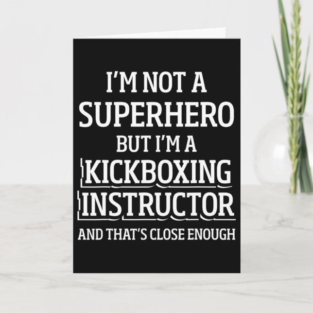 Cartão Kickboxing Instructor Kick Boxing Workout _5  (Frente)