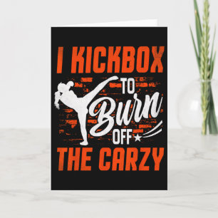 Cartão Kickboxing Para Homens Mulheres Kickboxer Jab Trei