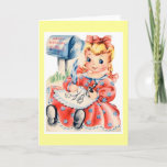 Cartão Kid vintage birthday card<br><div class="desc">Truly unique and original,  this vintage kid's birthday card will surprise and please everyone!</div>