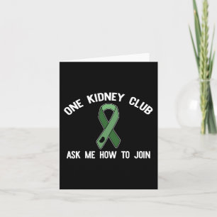 Cartão Kidney Club Pergunte-Me Como Entrar No Organ Donor
