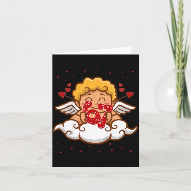 Cartão Kids 6 7 Meme Six Seven Cud 67 Valentines Day Todd (Frente)