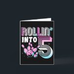 Cartão Kids Bowler Rollin' Em 5 Boliche de Birthday Ki<br><div class="desc">Kids Bowler Rollin' em 5 Boliche de Aniversário de criança de aniversário de 5</div>