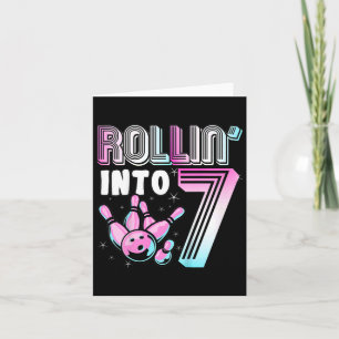 Cartão Kids Bowler Rollin' Em 7 Boliche de Birthday Ki