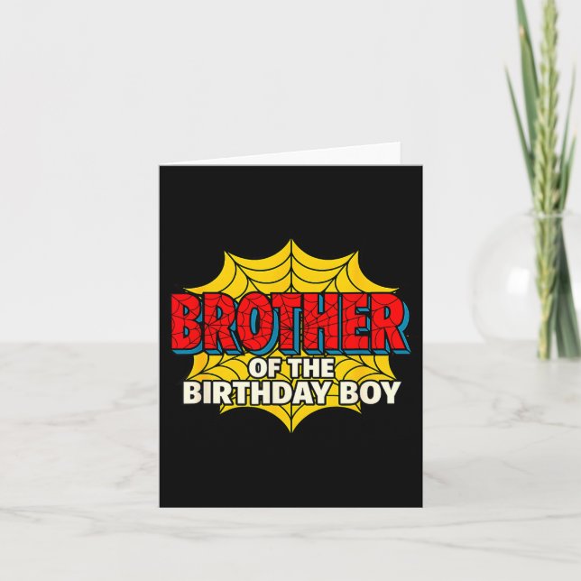 Cartão Kids Brother Of The Birthday Boy Sder Theme Party  (Frente)