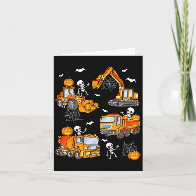 Cartão Kids Halloween Construction Trucks Costume Toddler (Frente)