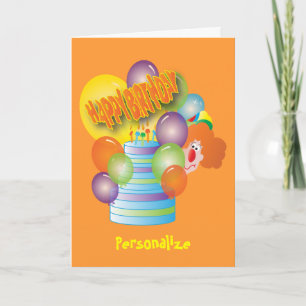 Cartão Kids Happy Birthday - Cute Clown