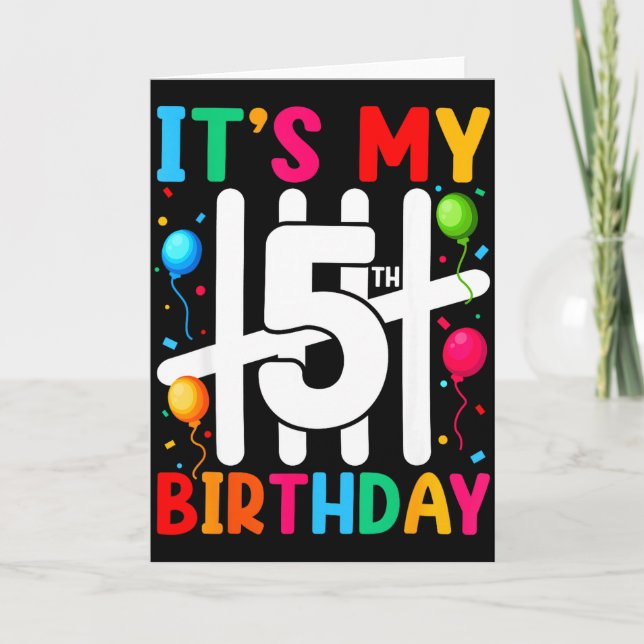 Cartão Kids It's My 5th Birthday 5 Five Birthday Boys Gir (Frente)