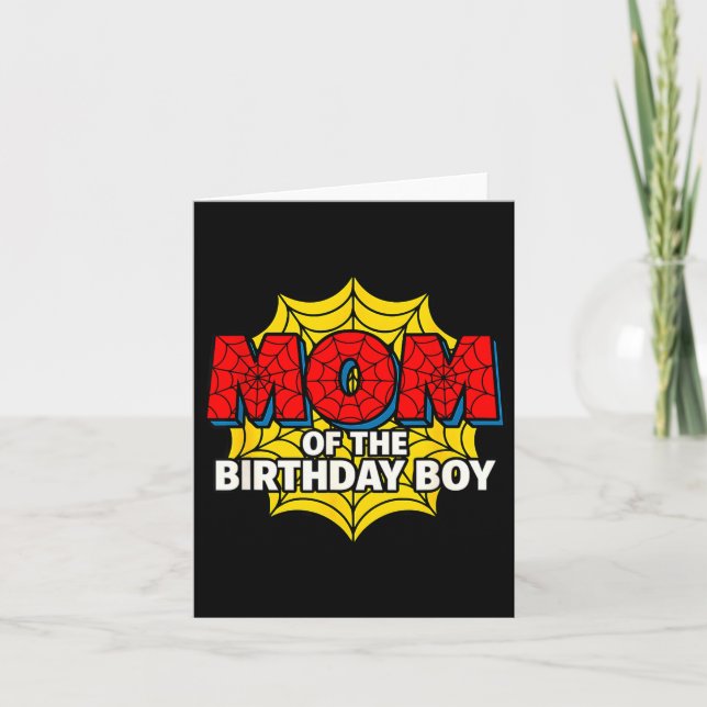 Cartão Kids Mom Of The Birthday Boy Sder Theme Party Matc (Frente)