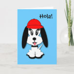 Cartão Kids Spanish Birthday Kute Doggy Greeting Card<br><div class="desc">Adorable  animated doggy design by c.a.teresa for "kutekidz" on a Spanish language Birthday greeting card and variety of children gifts and clothing and greeting cards. Can be personalized with Child's name or with your own message.</div>