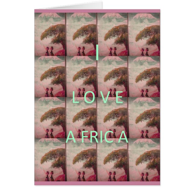 Cartão Kilimanjaro Tanzânia Modelo (Frente)