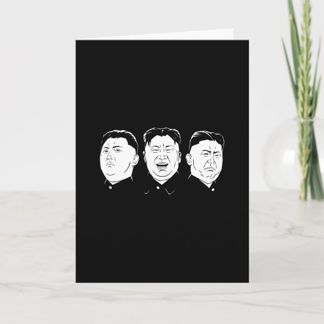 Cartão Kim Jong Un Faces (Frente)