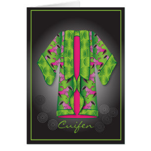 Cartão Kimono Verde