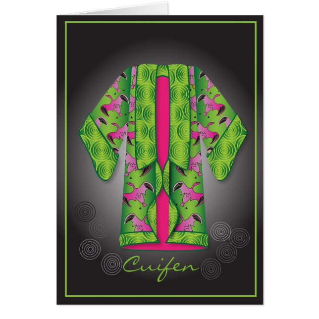 Cartão Kimono Verde (Frente)