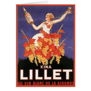 Cartão Kina Lillet Vintage Ad