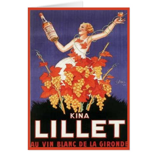 Cartão Kina Lillet Vintage Ad (Frente)
