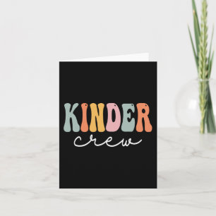 Cartão Kinder Crew Retro Groovage Vintage Feliz Primeiro