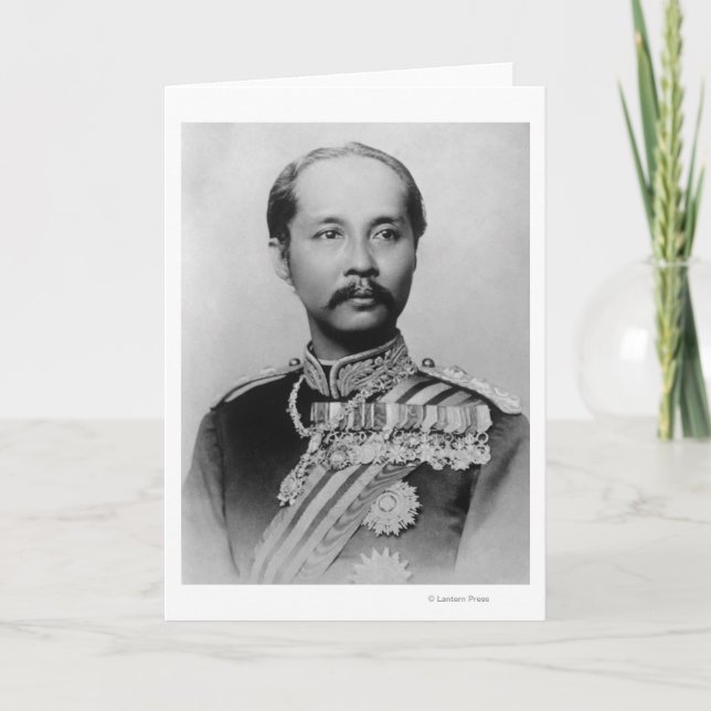 Cartão King Chulalongkorn Rama V da Tailândia (Frente)